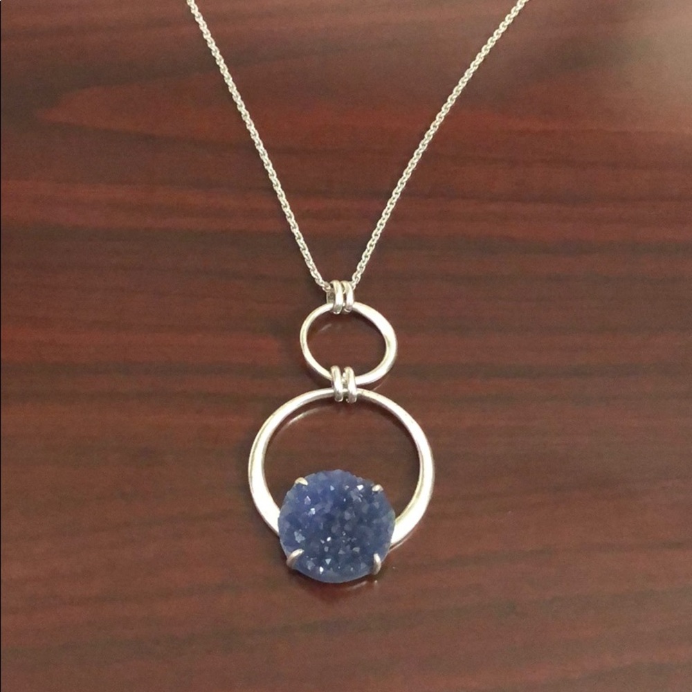 NWT Lucky Brand Druzy stone necklace